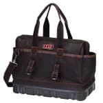 Image presents M7 Large Tool Bag 16" Rubber Base Plumber Electrician Black Trade Case M7Z-ZC112