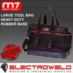 Image presents M7 Large Tool Bag 16" Rubber Base Plumber Electrician Black Trade Case M7Z-ZC112