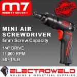 Image presents M7 MINI AIR SCREWDRIVER M5 PISTOL GRIP 1/4" DRIVE PNEUMATIC MIGHTY 7 M7-RA505