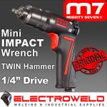 image presents M7 Mini Air Impact Wrench Twin Hammer Pneumatic Driver M5 1-4 Drive, M7-NC2210