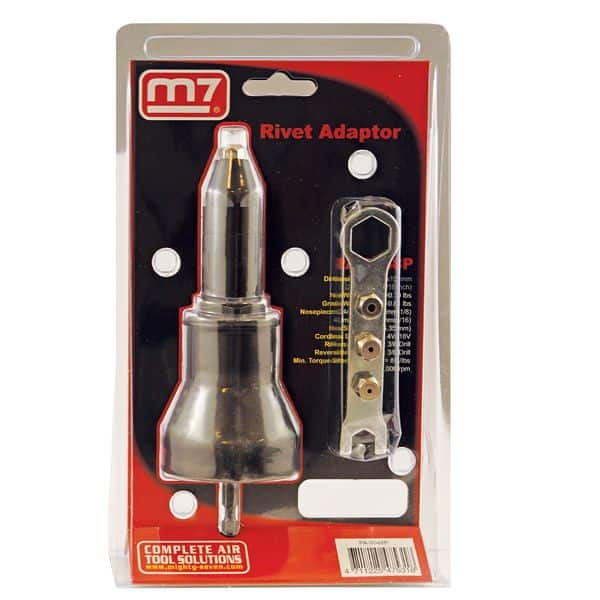 image presents M7 Riveter Adaptor to Suit Drill 3-16 Pop Rivet 1-4 Shank Mighty 7 M7A-PA9048P-2