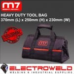 Image presents M7 Small Tool Bag 15" Work Trade Plumber Electrician Black Trade Case M7Z-ZC111