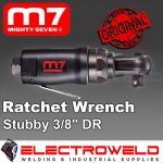 image presents M7 Stubby Air Ratchet Wrench Spanner Socket 3-8 Square Dr Pneumatic M7-NE351R