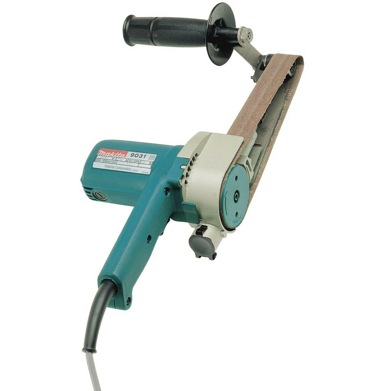 Image presents MAKITA 550W 30MM BELT SANDER - LINISHER SANDING WOOD METAL LINISHING MACHINE 9031 7