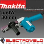 Image presents MAKITA 550W 30MM BELT SANDER - LINISHER SANDING WOOD METAL LINISHING MACHINE 9031 7