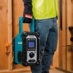 Image presents MAKITA 7.2-18V CORDLESS JOBSITE RADIO SPEAKER, IP64 AC LI-ION, DMR107 *SKIN ONLY