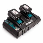 Image presents MAKITA 9 230MM 36V CORDLESS ANGLE GRINDER + 2X 5.0AH BATTERIES + DUAL CHARGER 6