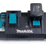 Image presents Makita 18v 2 X 5.0ah Li-ion Batteries + Cordless Dual 2 Port Charger Dc18rd 4