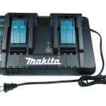 Image presents Makita 18v 2 X 5.0ah Li-ion Batteries + Cordless Dual 2 Port Charger Dc18rd 5