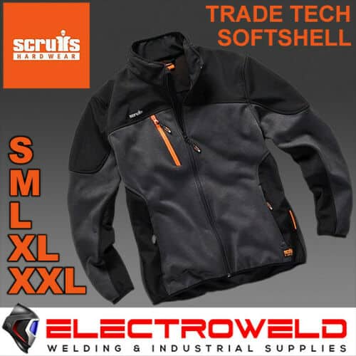 Image presents Scruffs Trade Tech Softshell Jacket Black, Work / Construction / Builders - S, M, L, XL, XXL