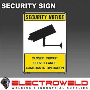 Image presents Security CCTV Notice Sign - "Closed Circuit Surveillance Cameras In Operation"