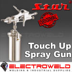 image presents Star-Suction-Paint-Spray-Gun-Pot-Touch-up-Air-Pneumatic-1.4-MM-Nozzle-SJ108