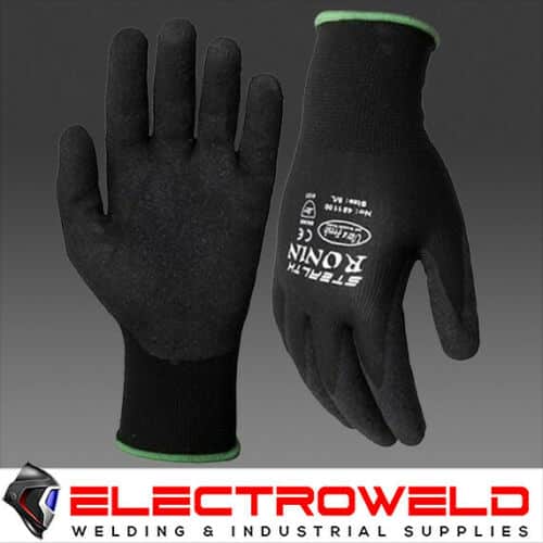 Image presents Stealth Ronin Safety Gloves, Work , Garden , Mechanic, Black-Foam Nitrile - 2