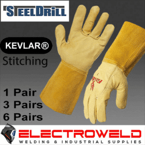 Image presents Steeldrill Firebird Leather Rigger Yellow Gloves, Welding , Work - Large