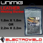 Image presents UNIMIG LEATHER WELDING BLANKET, HEAT RESISTANT (UMWD) - 2.2M X 2.2M