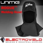 Image presents Unimig Rogue Welding Hood Flame Heat Resistant Head Neck Protection Proof Helmet