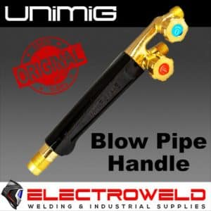 Image presents UNIMIG WELDING BLOW PIPE TORCH HANDLE *OXY ACETYLENE LPG* - GAS CUTTING BLOWPIPE