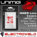 Image presents Unimig 106mm X 65mm Inner Lens For Chaos/toxic/razorweld/papr Welding Helmet - Umrbip