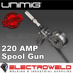 Image presents Unimig 220a Spool Gun Welding Torch Mig Wire Binzel Type Aluminium 240a Plsp240a