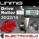 Image presents Unimig 30/22 Drive Roller Gear - U Groove / V Groove / Knurled - Aluminium / Steel / Gasless