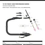 Image presents Unimig Arc Torchology T2,T3W TIG Torch Long & Short Back Caps - UMCT2LBC - 5