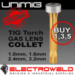 Image presents Unimig Arc Torchology TIG Torch Gas Lens Collet Bodies 1.6mm