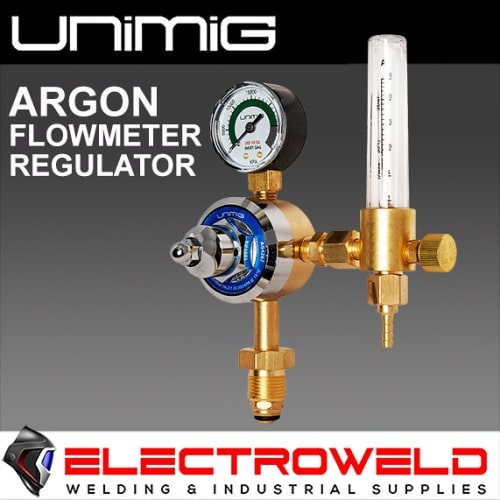 Image presents Unimig Argon Flowmeter Welding Gas Regulator Bobbin - Flowreg