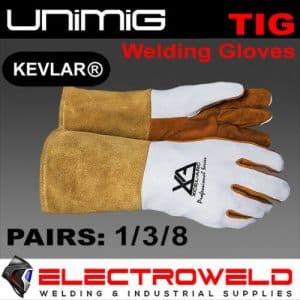 Image presents Unimig Deersoft Leather Tig Welding Gloves Rigger Work (Soft Touch)