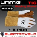 Image presents Unimig Deersoft Leather Tig Welding Gloves Rigger Work (Soft Touch) 4