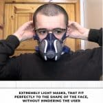 Image presents Unimig Elipse SPR502 Half Face P2 Respirator Dust Reusable Smoke Paint Welding - 7