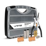 Image presents Unimig Razor 205 Smart Set Welder + Helmet, Gloves, Wire, Trolley, Consumables 3