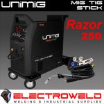 Image presents Unimig Razor 250 Mig Tig Mma Compact Welder Kumjr250k-sg 4