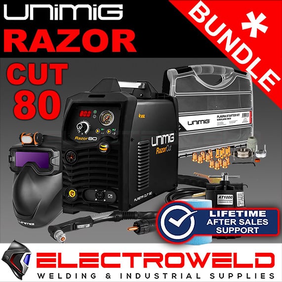 Unimig Razor Cut 80 *Plasma Cutter, Air Filter, Goggles, Sc80 Starter