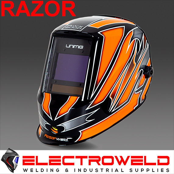 Image presents Unimig Razor Razorweld Automatic Welding Helmet - Umrwwh