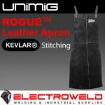 Image presents Unimig Rogue Welding Protection Bundle leather Apron, Hood, Gloves - 1