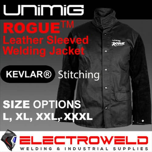 Image presents Unimig Rogue Welding Protection Bundle *leather Jacket, Hood, Gloves* - 1