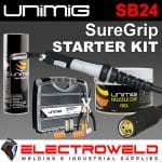 Image presents Unimig Sb24 Suregrip Mig Welding Torch Bundle - gun, Consumable Kit, Spray, Dip 1