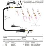 Image presents Unimig Sr26 Tig Torch 4m 8m Gun Welding, 7 Pin - Sr-26-4mcp50 5