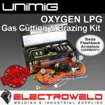 Image presents Unimig Uni-flame Oxygen Lpg Gas Cutting And Brazing Welding Kit Propane Kkoxy2