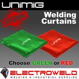 Image presents Unimig Welding Curtain Screen, Heat Resistant (Xagwc) - Red Or Green 1