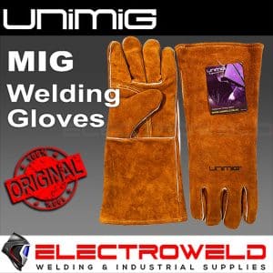 Image presents Unimig Welding Gloves Gauntlet Leather, Xcel-arc - Large - Umwg1-l