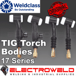 Image presents Weldclass 17V Torch Body Head Valve & Non-Valve - For 17 Series TIG Welding Torch - P3-TB17