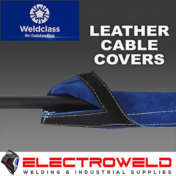 Image presents Weldclass Leather Cable Cover Suit Welder Wire Feeder Torch Welding