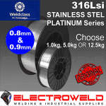 Image presents Weldclass Platinum 316LSI 0.9mm Stainless Steel MIG Welding Wire - 1kg