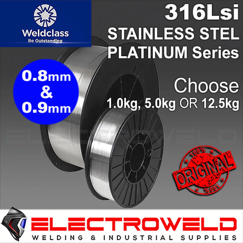 Image presents Weldclass Platinum 316LSI 0.9mm Stainless Steel MIG Welding Wire - 1kg