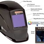 Image presents Weldclass Promax 500 Black Stealth Welding Helmet, Automatic Darkening WC-05317 1