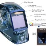 image presents Weldclass Promax 500 Weldwolf Welding Helmet, Auto-darkening Mig Tig Wc-05318 2