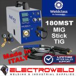 Image presents Weldclass Weldforce 180mst Welder + Regulator, Torch Mig Tig Stick 180a Wf-06128 1