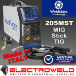 Image presents Weldclass Weldforce 205mst Synergic Welder 200a Mig Tig Stick Smart Set Wf-06166 1