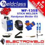 Image presents Weldclass Weldforce Wf-135s Stick Welder, Helmet, Gloves, Rods, Hammer, Wc-180mst (Wc-135shk) 1